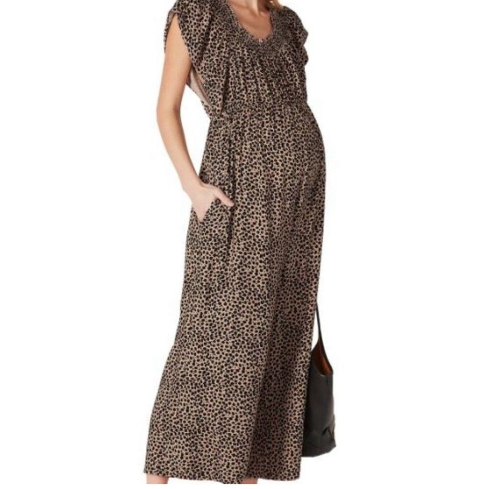 Women's - Ingrid & Isabel Leopard Print Maternity Jumpsuit, Size XL